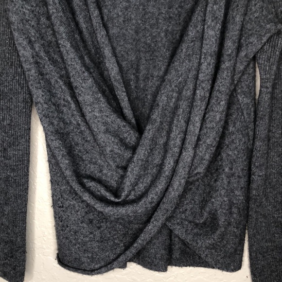 Athleta Wool Cashmere Wrap Grey Sweater - Picture 5 of 7